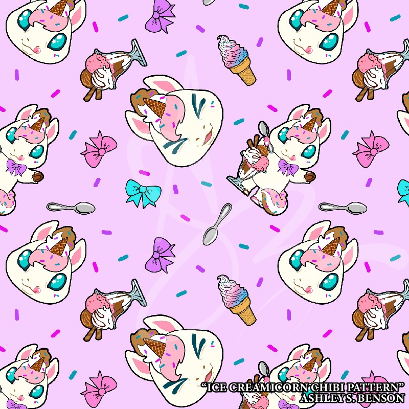 FAUNA FRUITS: Ice Creamicorn Pattern