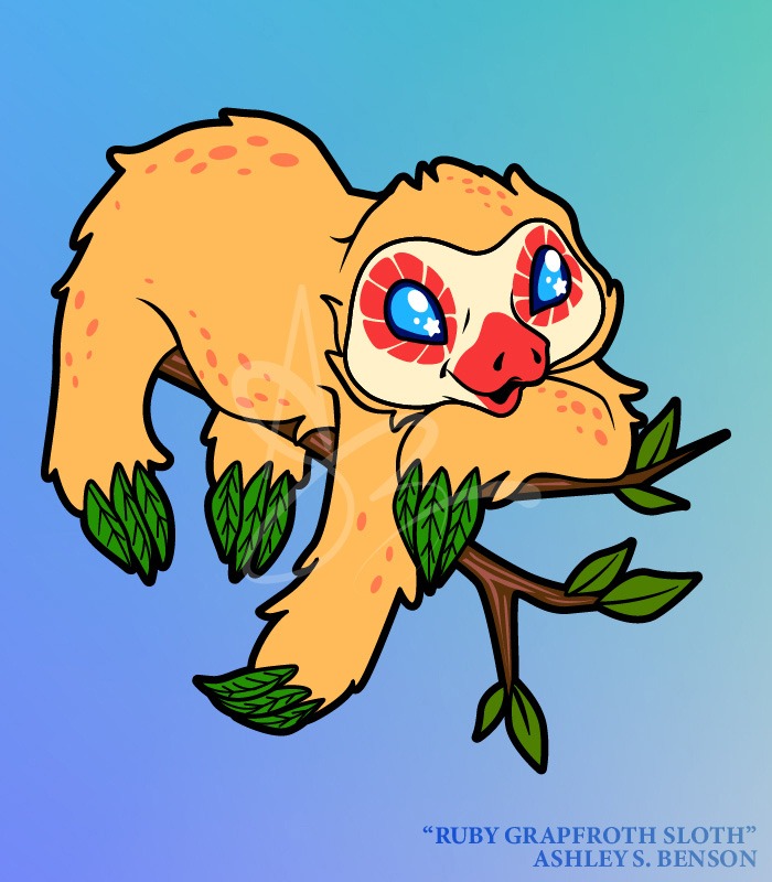 FAUNA FRUITS- Ruby Grapfroth Sloth