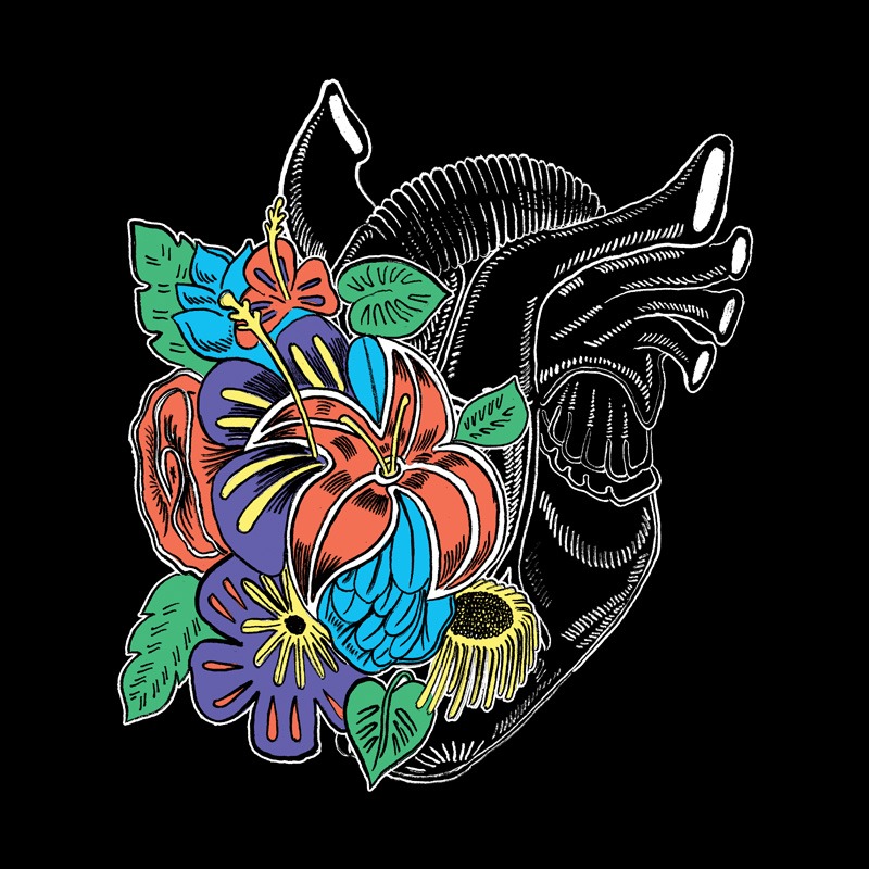 Flower Spring Heart Vintage Comics