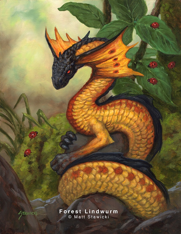 Forest Lindwurm Dragon