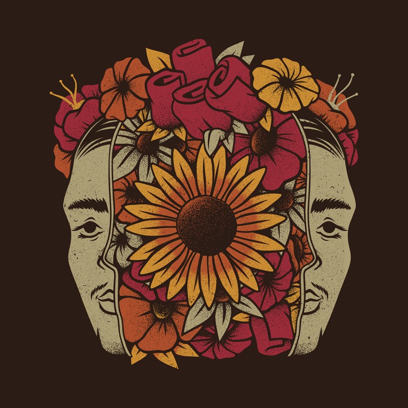 Frida Kahlo Head Flowers
