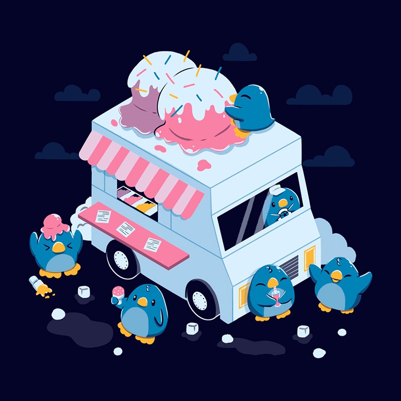 Frozen Truck Kawaii Penguins
