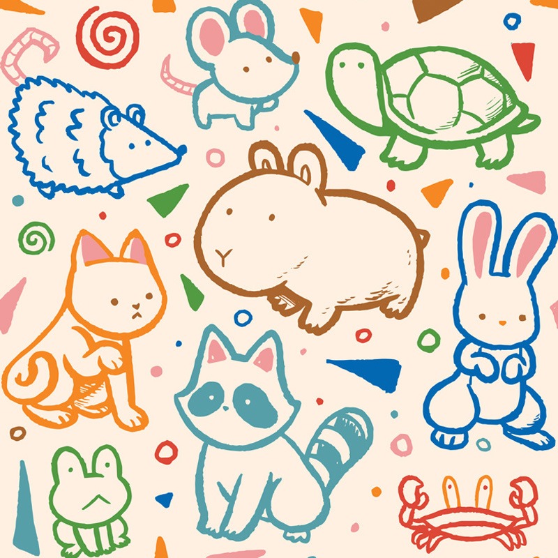 Funny Animals Childlike Pattern