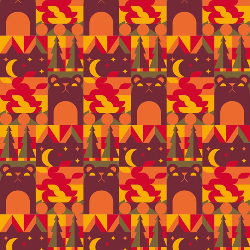 Geometric Bonfire Pattern