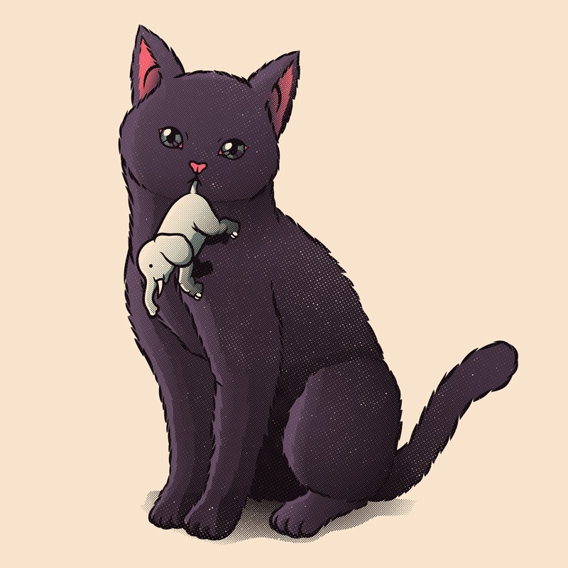 Giant Cat, Tiny Elephant
