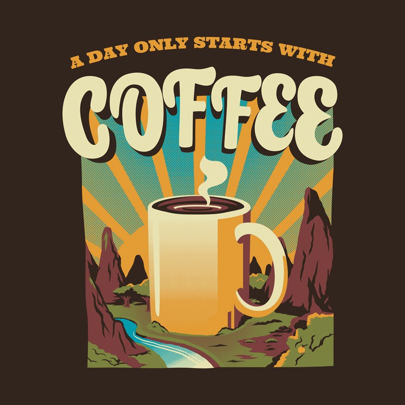 Good Morning Coffee Camping T-shirt