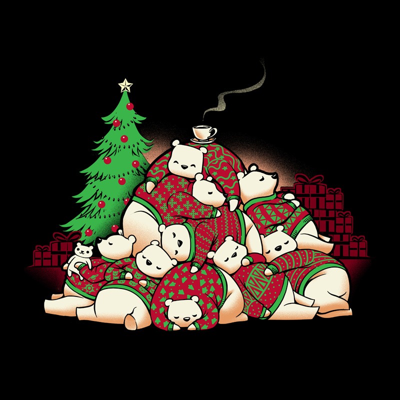 Good Night Xmas Bear Black