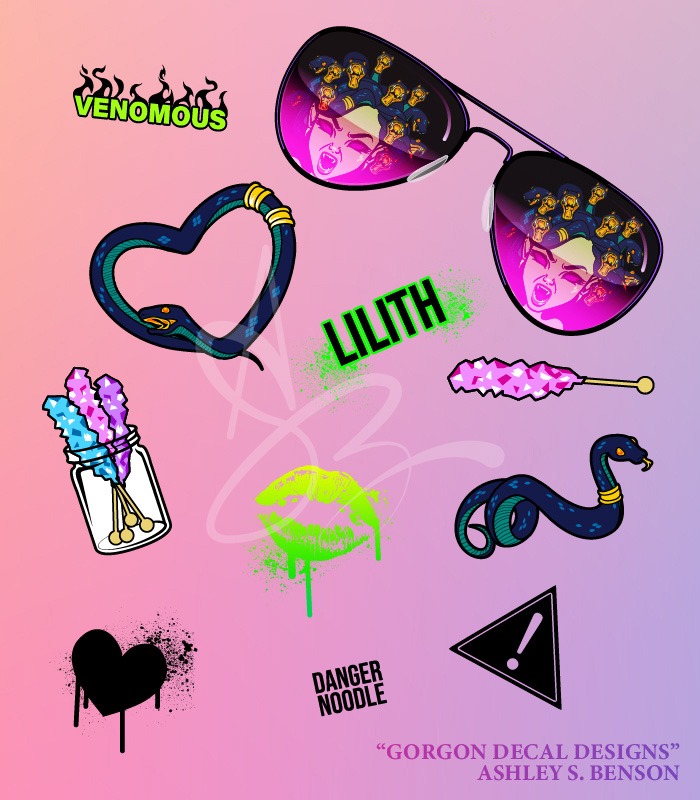 GOURMET GHOULFRIENDS- Gorgon Decal Designs