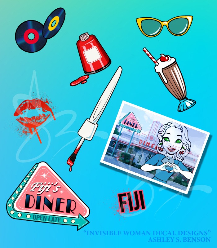 GOURMET GHOULFRIENDS- Invisible Woman Decal Designs