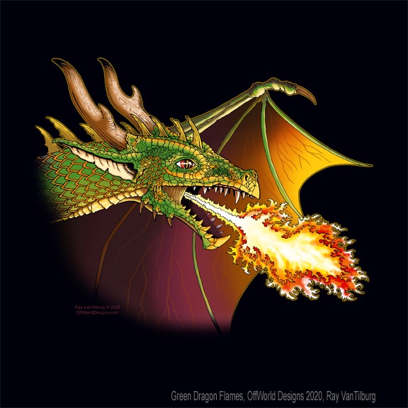 Green Dragon Flames