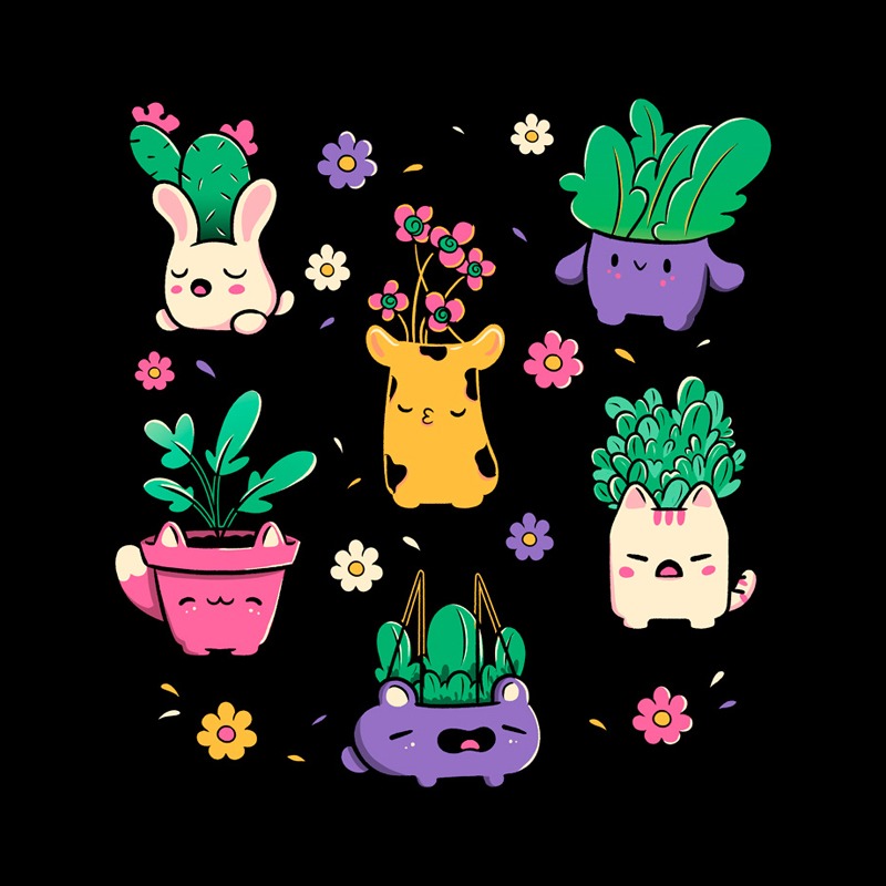 Happy Plants Kawaii