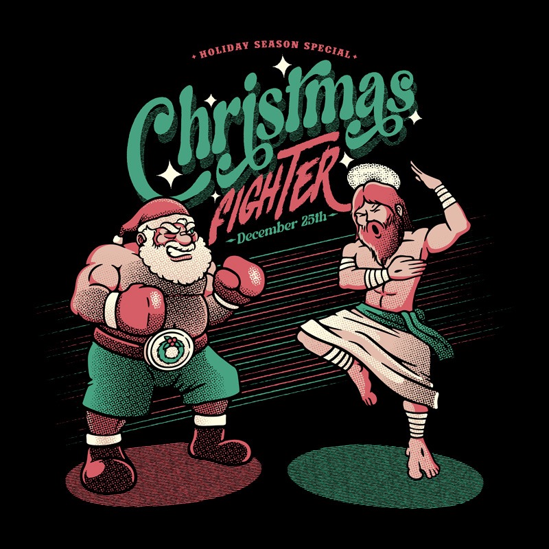 Holidays Fighting Jesus X Santa Claus