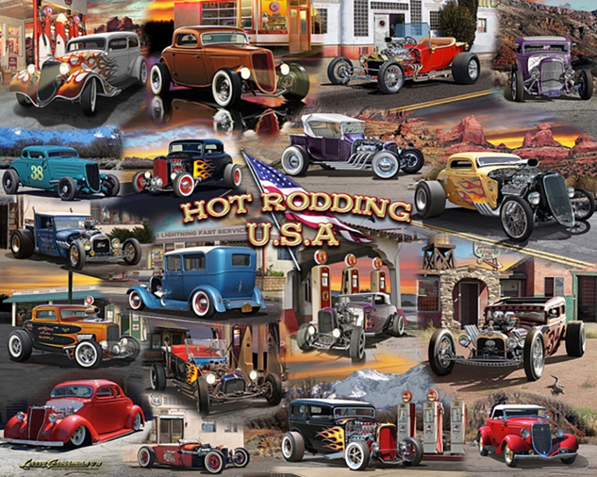Hot Rodding USA Collage
