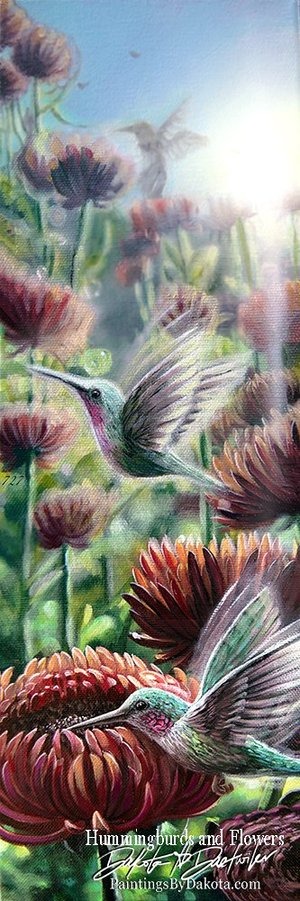 Hummingbirds and Flowers