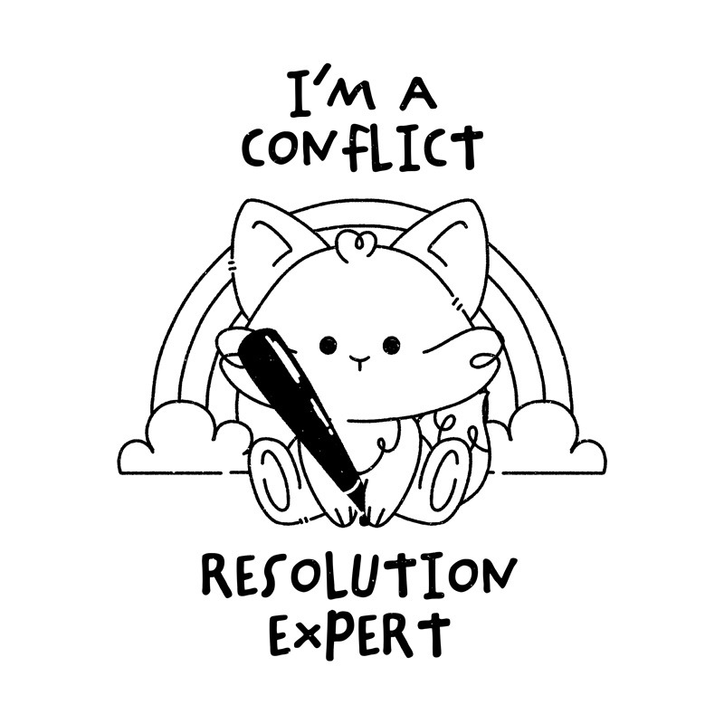 I Am a Conflict Resolution Expert Lovely Cat Light