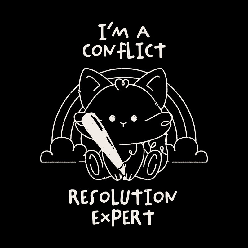 I Am a Conflict Resolution Expert Lovely Cat