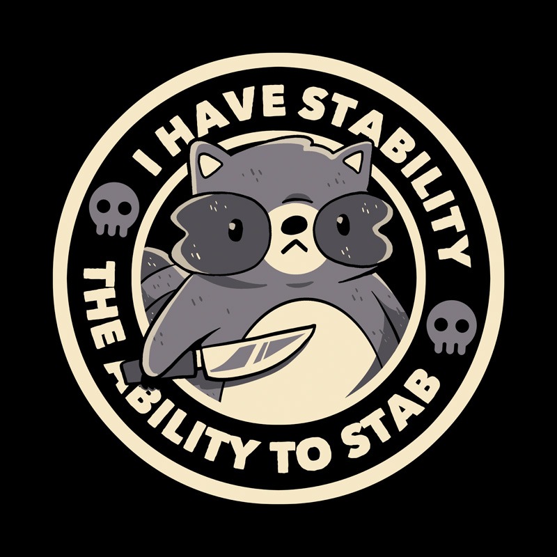 I Have Stability The Ability to Stab Funny Raccon