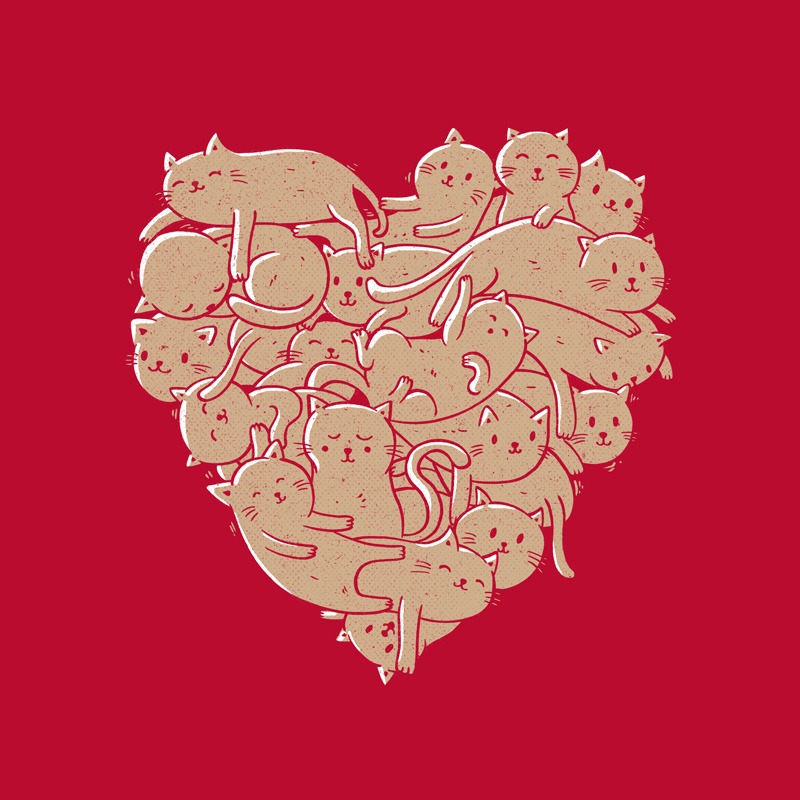 I Love Cats Heart