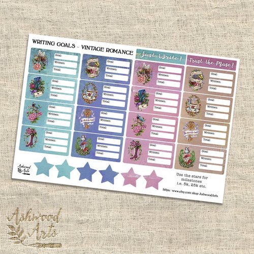 Vintage Romance Writing Goals