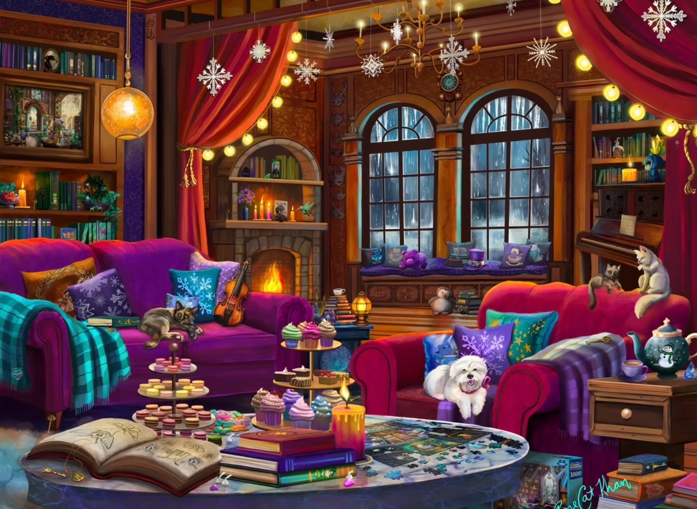 Cozy Snowflake Reading Haven