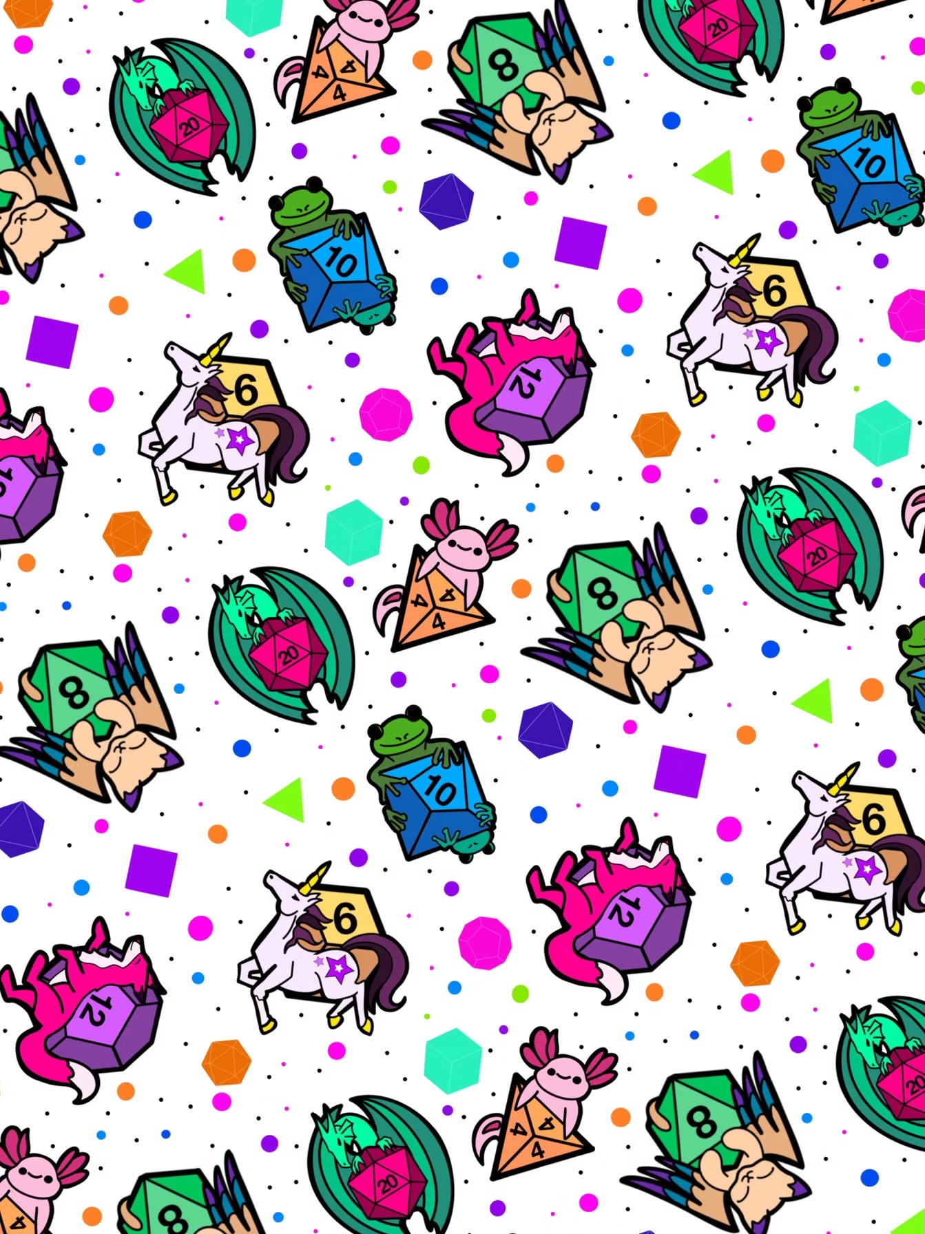 Dice Critters Repeating Pattern