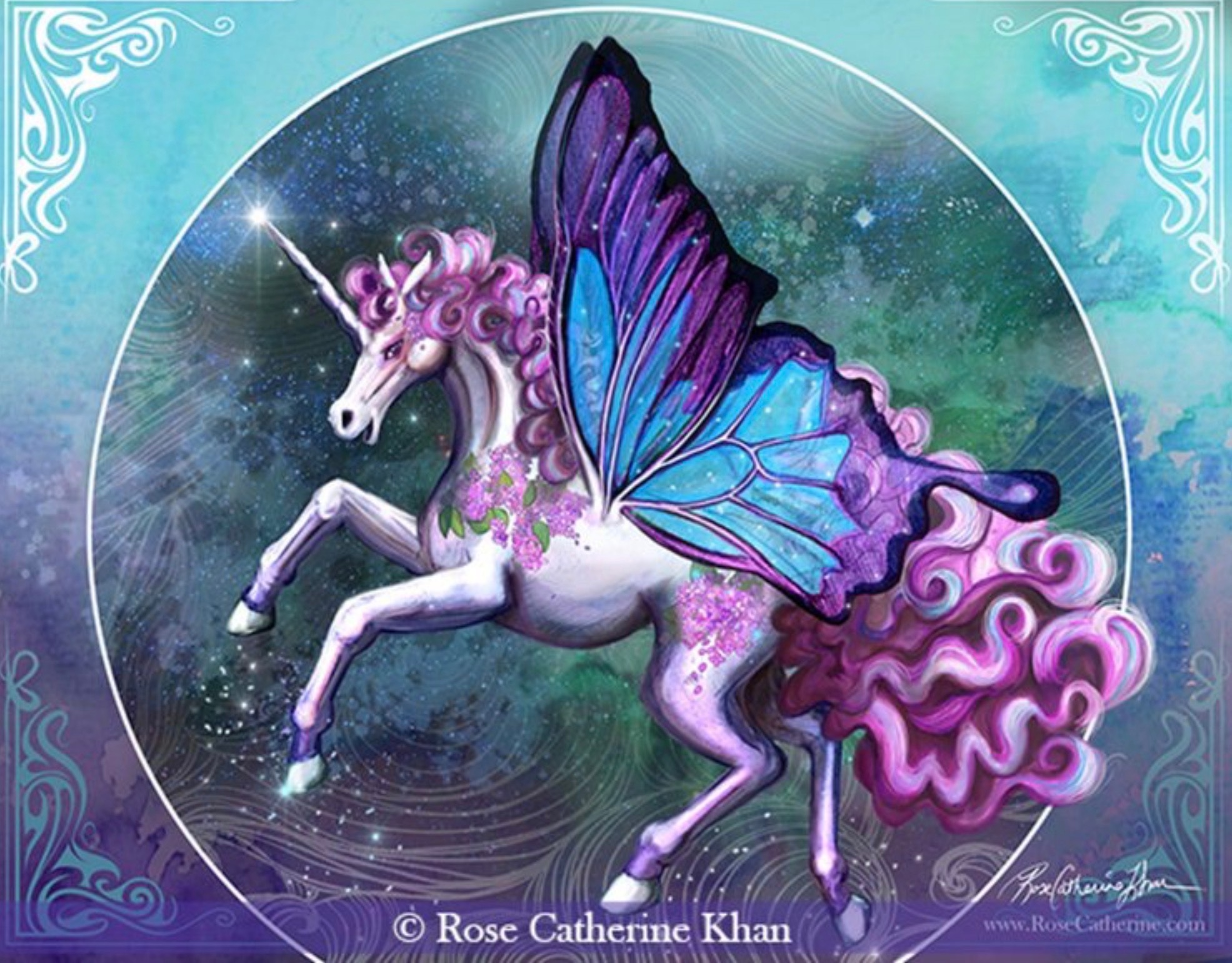 Lilac Butterfilly Unicorn