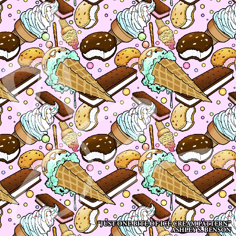 JUST ONE BITE OF ICE CREAM Pattern
