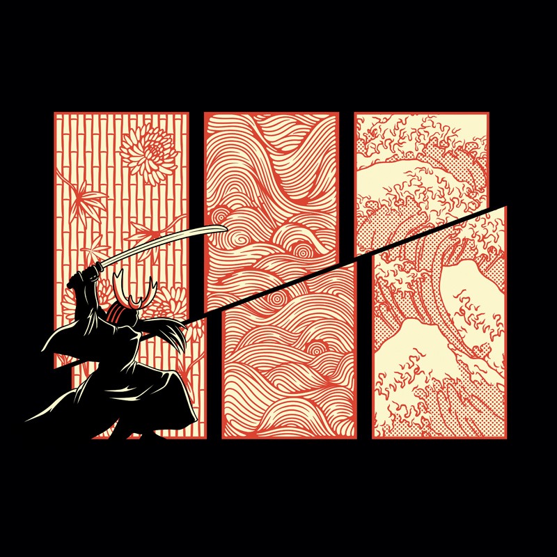 Japanese Samurai Kanagawa Wave