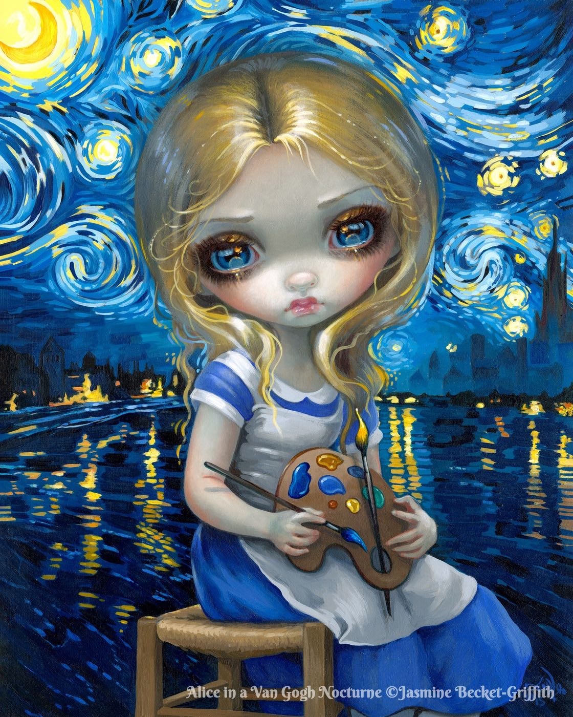 Alice in a Van Gogh Nocturne