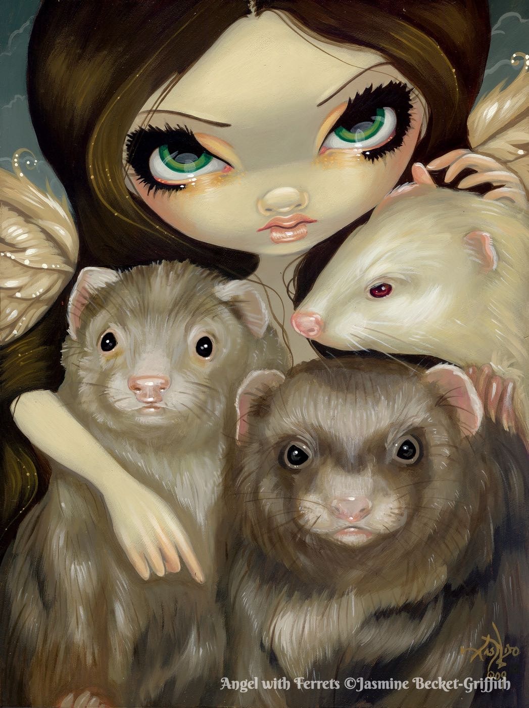 Angel With Ferrets