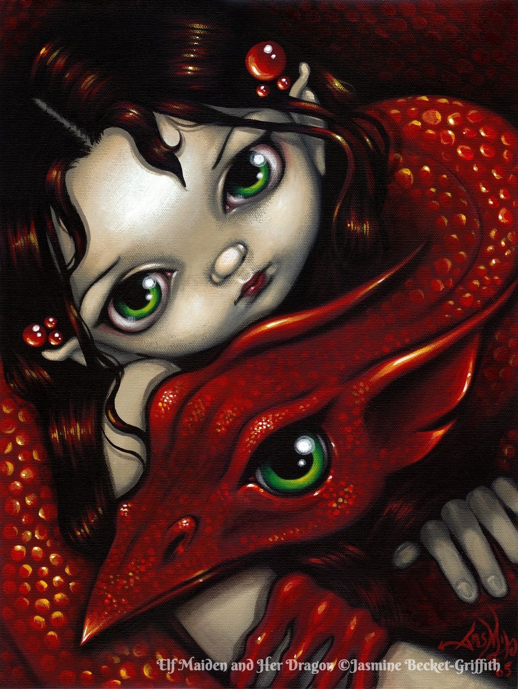 Elf Maiden And Her Dragon