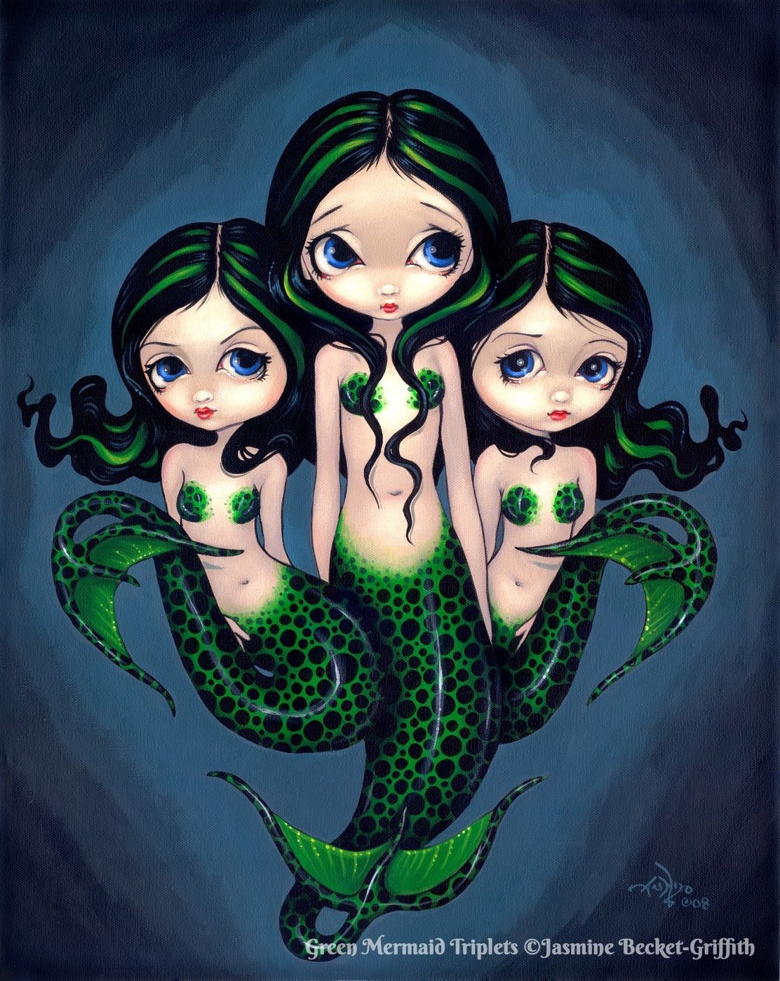 Green Mermaid Triplets
