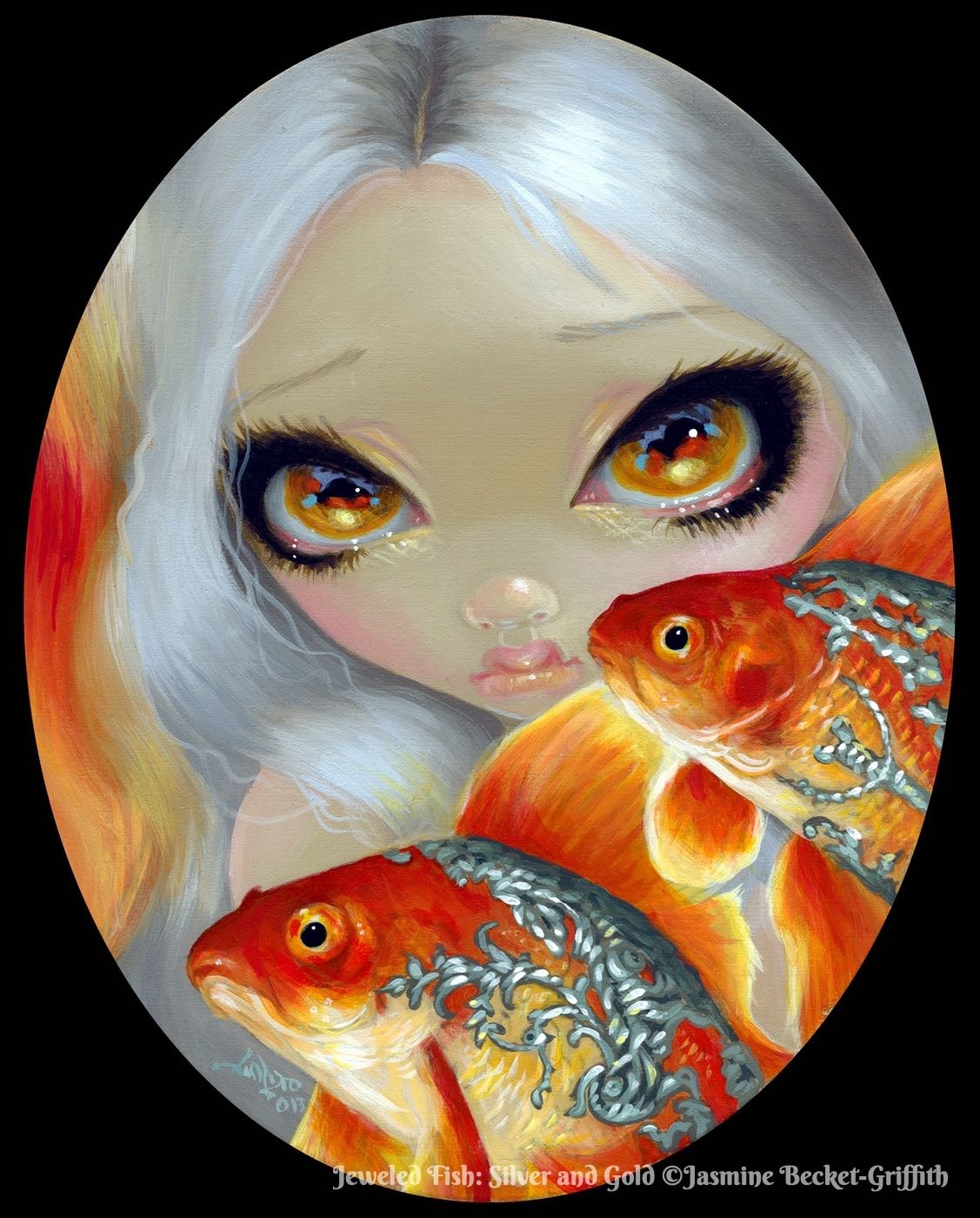 Jeweled Fish Silver And Gold