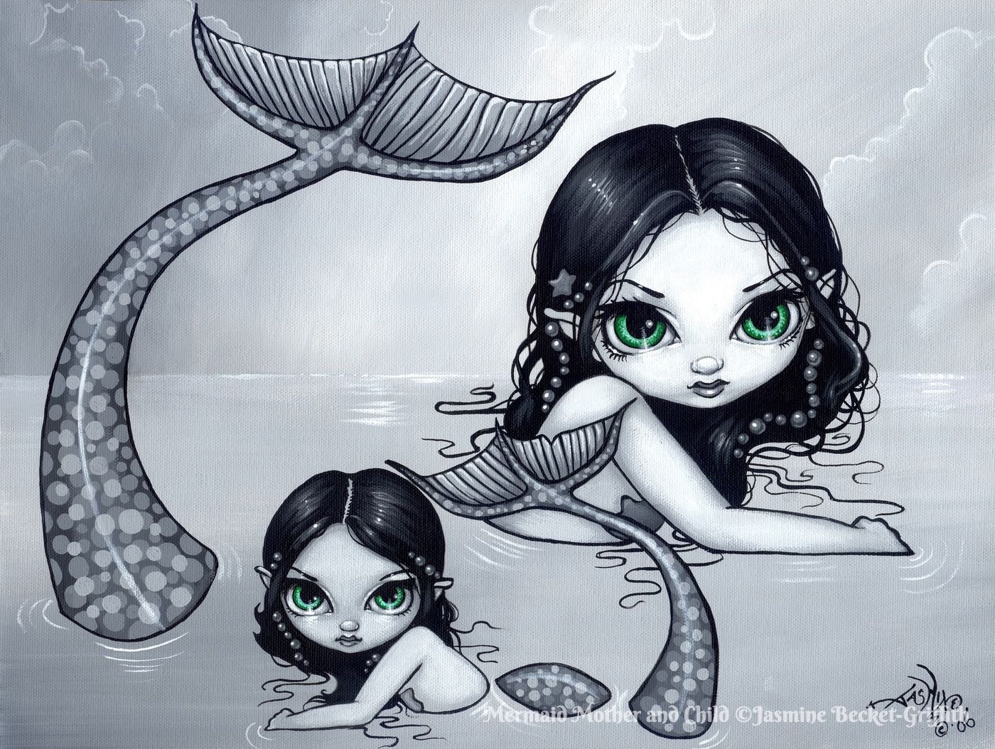 Mermaid Mother And Child