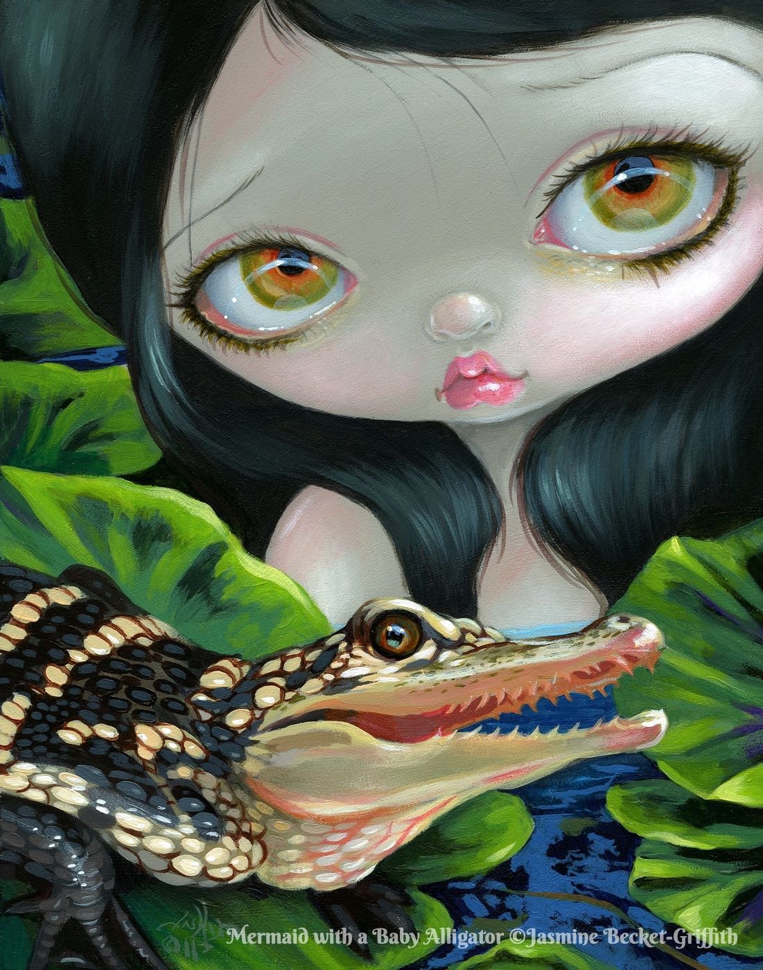Mermaid With A Baby Alligator