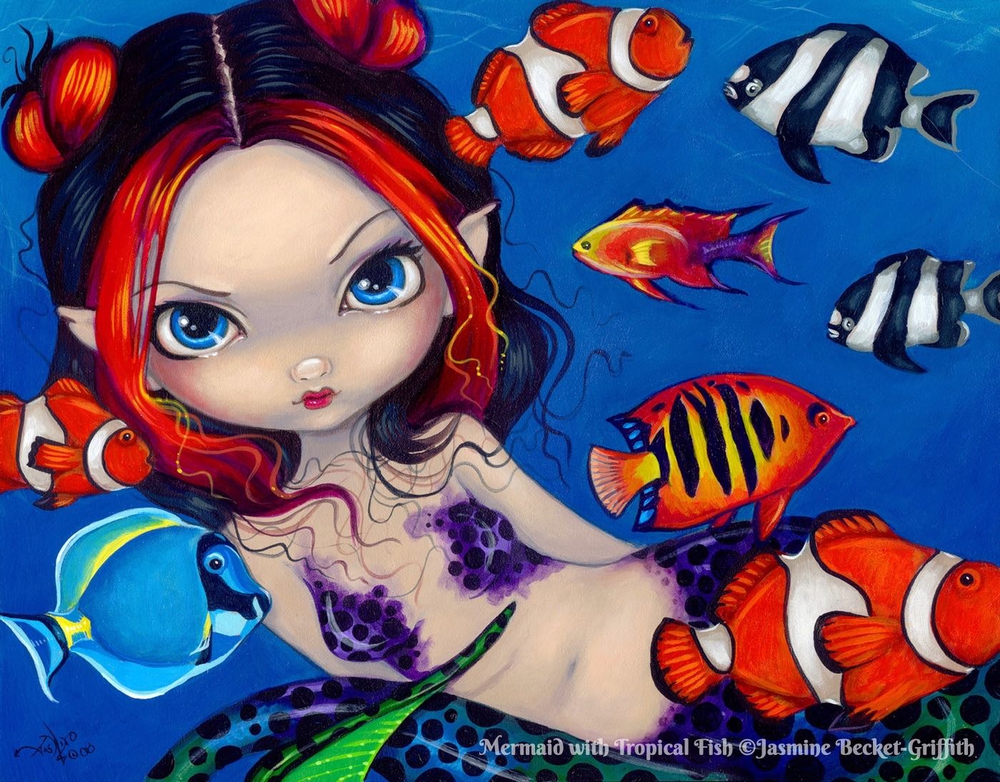 Mermaid With Tropical Fish
