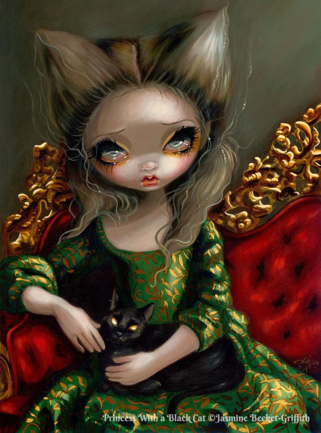 Princess With A Black Cat