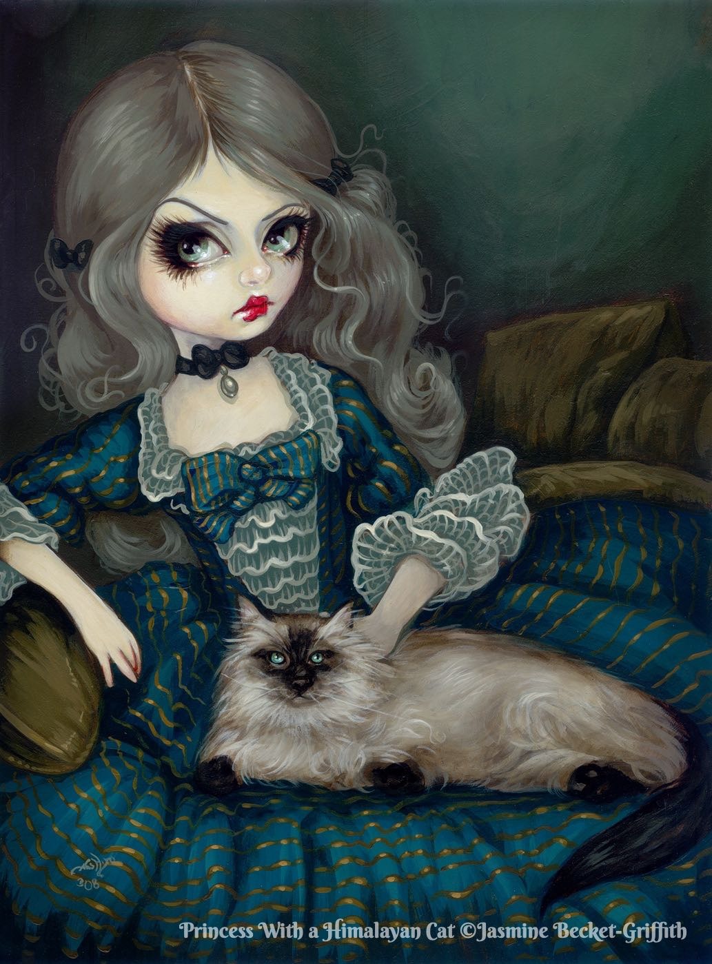 Princess With A Himalayan Cat