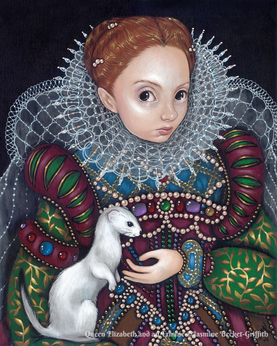 Queen Elizabeth And An Ermine