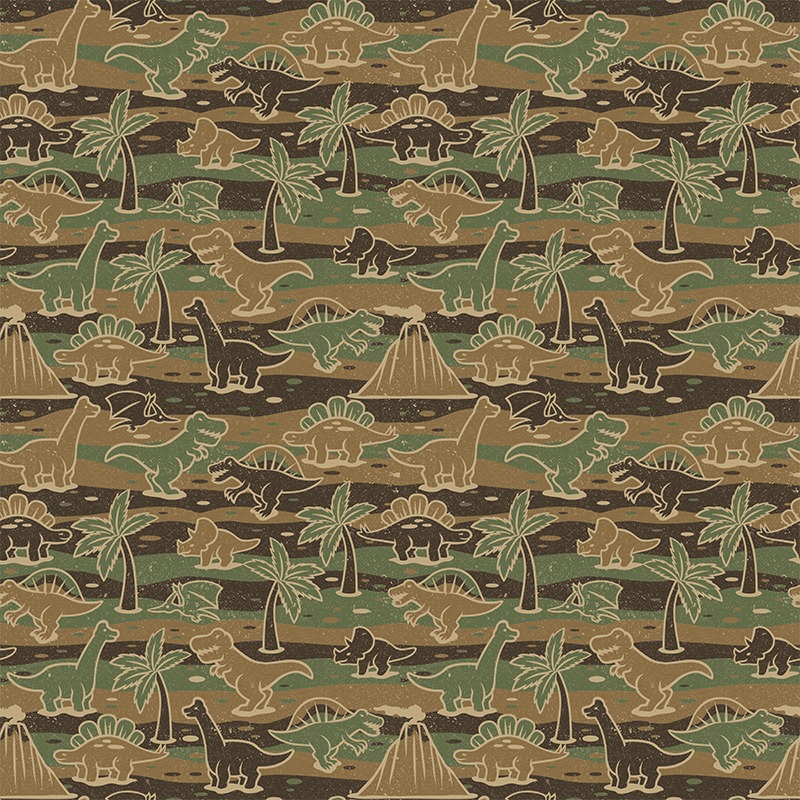 Jurassic Vintage T-Rex Dinosaur Camouflage Pattern
