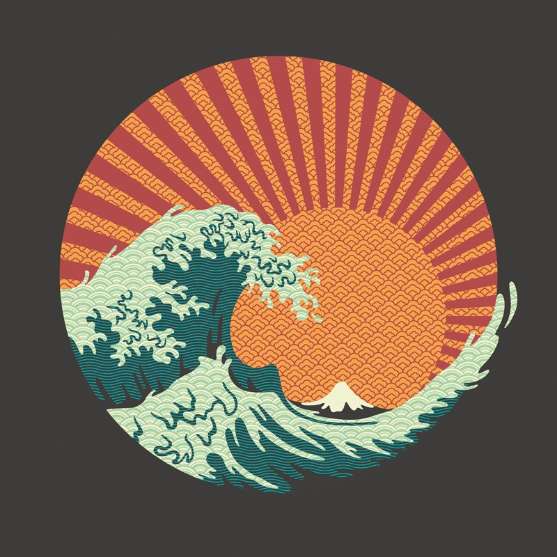 Kanagawa Wave Japanese Patterns
