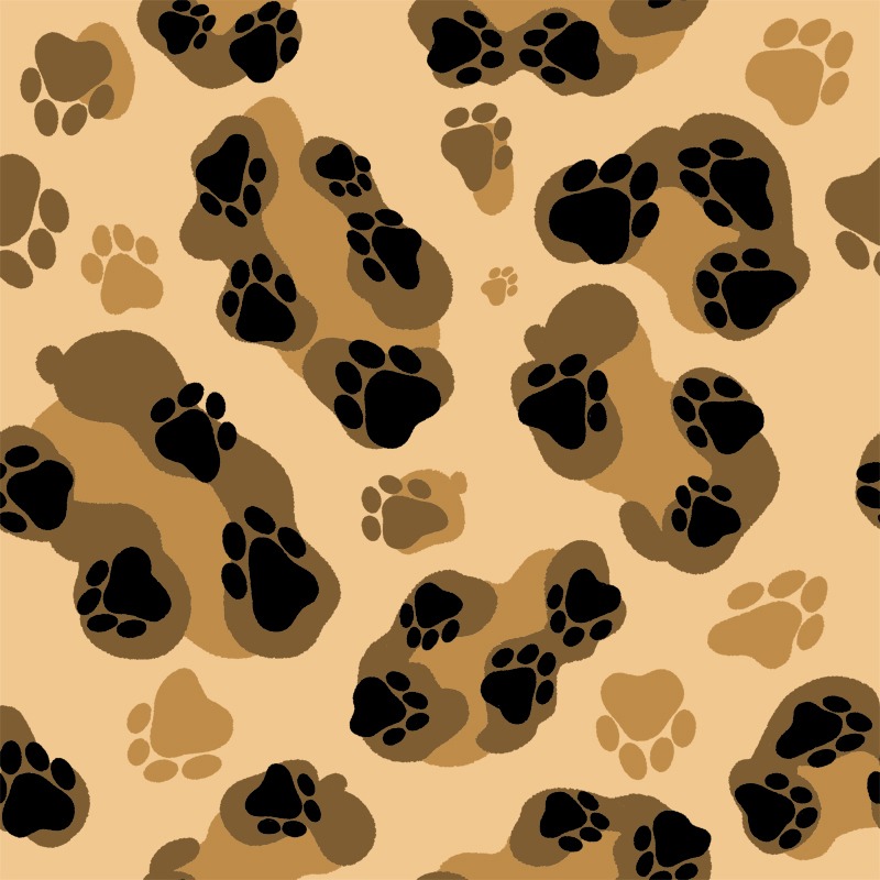 Leopard Paws Cute Pattern