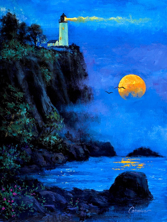 Lighthouse on Moonlight Bay