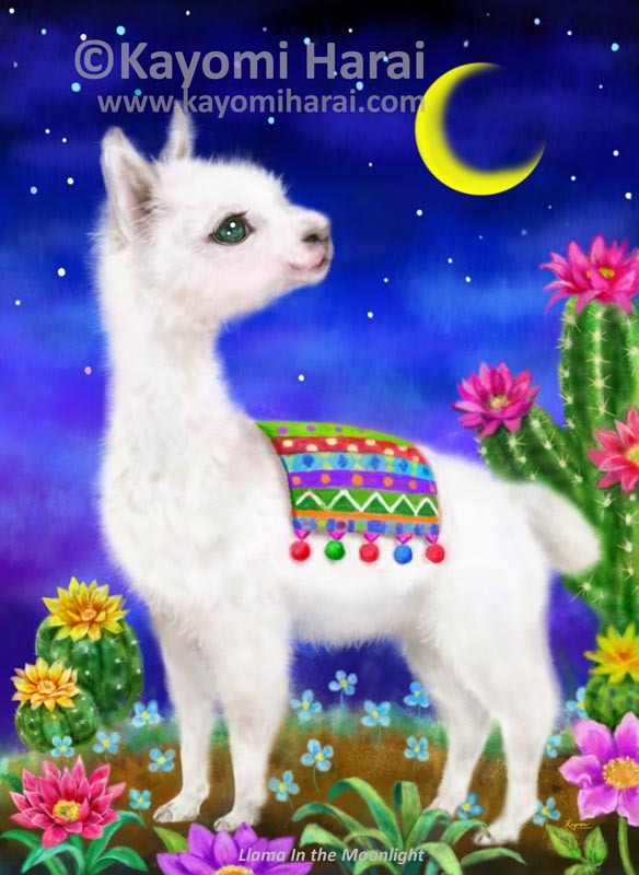 Llama In the Moonlight