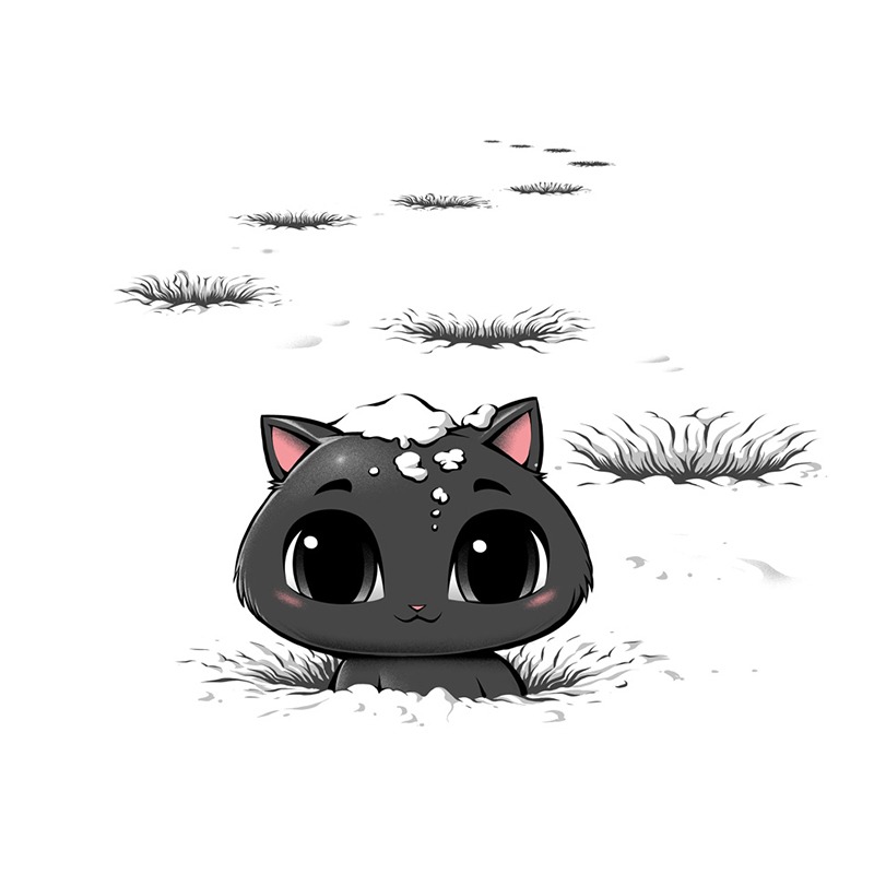 Lost Cat In The Snow
