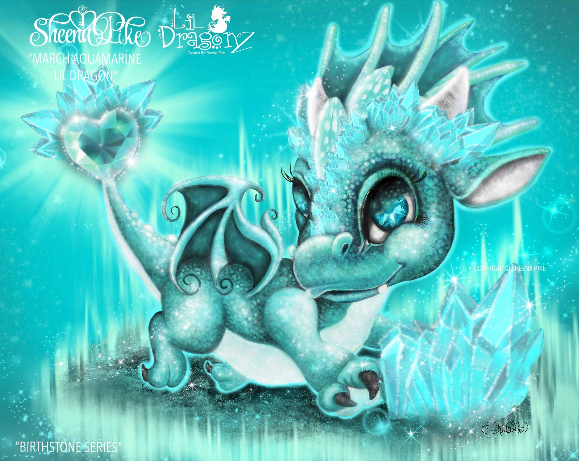 March Aquamarine Lil Dragon