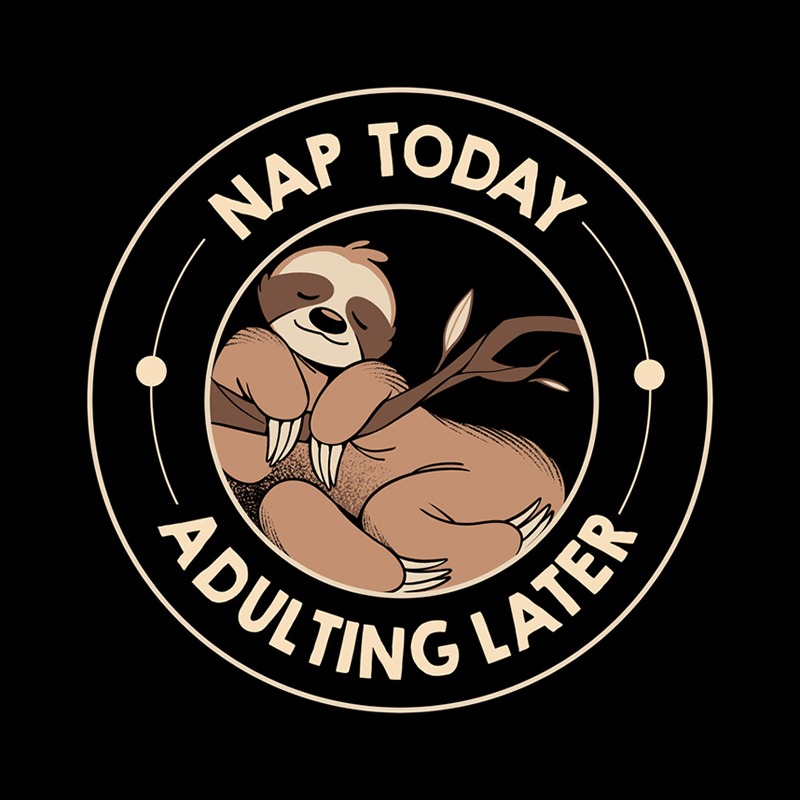 Nap Today Adulting Later Funny Sloth