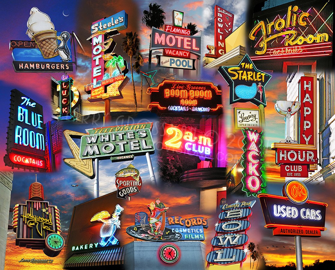 Neon Sign Collage