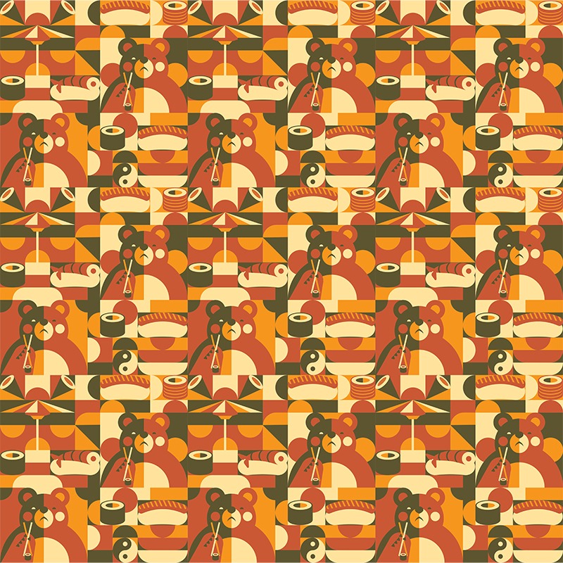 Pattern Bear Sushi