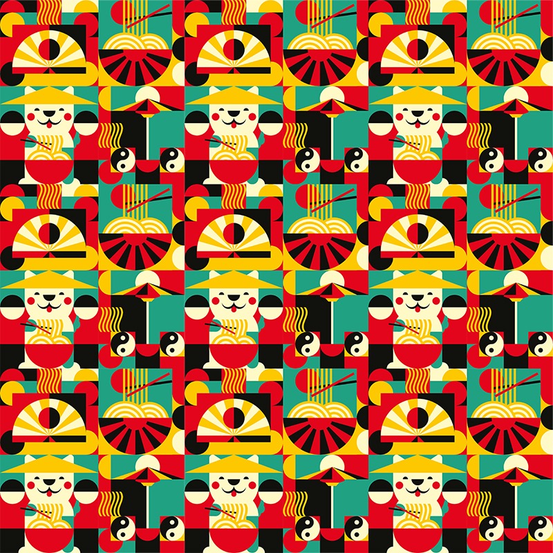 Pattern Dog Ramen